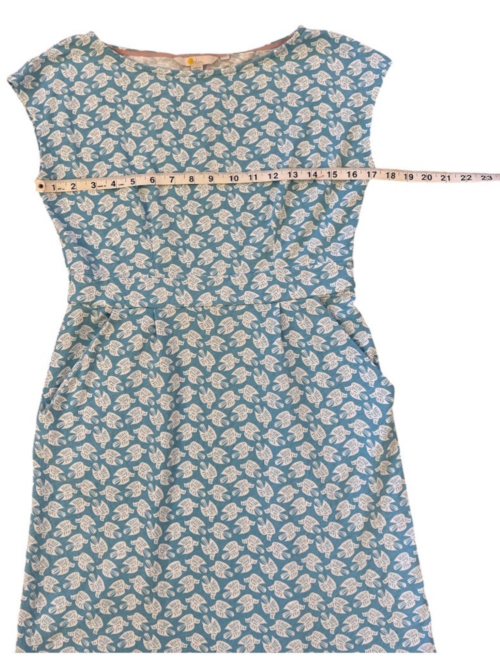 BODEN Florrie Dawn Bird Print Jersey Dress with Pockets in Blue size 6P - Picture 11 of 11
